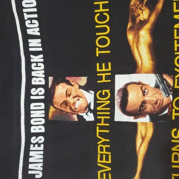 All Sport Vintage 90's Tee 007 James Bond black single stitch tee made in USA - Picture 13 of 16